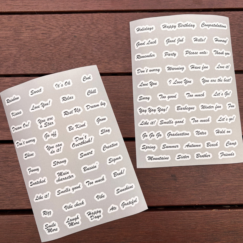 Stickers - Pack of 10 sheets